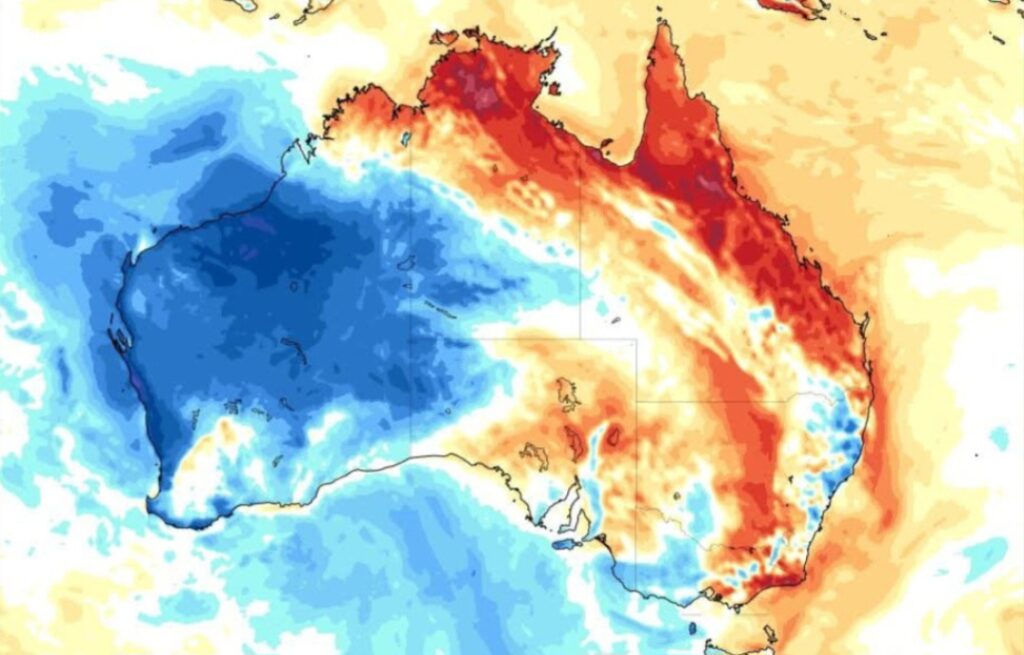Caldo e gelo in Australia