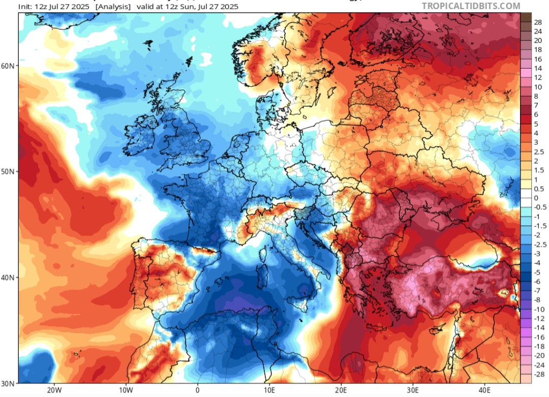 Caldo Europa sud orientale
