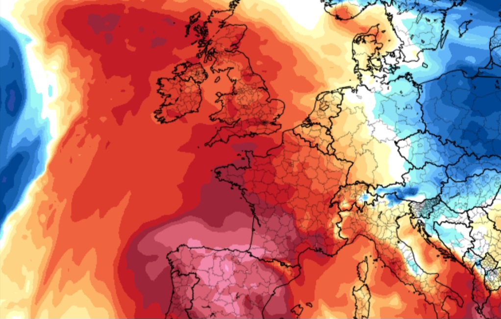 Caldo Regno Unito nord Europa