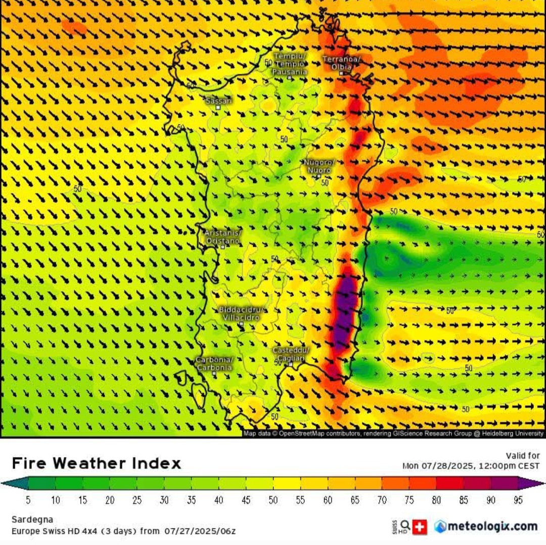 Fire Weather Index Sardegna