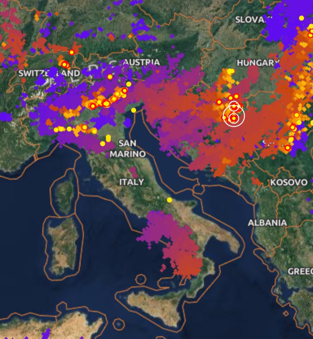 Fulmini ultime 24 ore