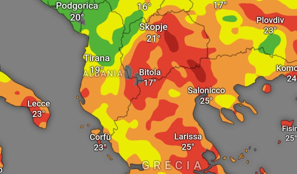 Incendi boschivi Albania
