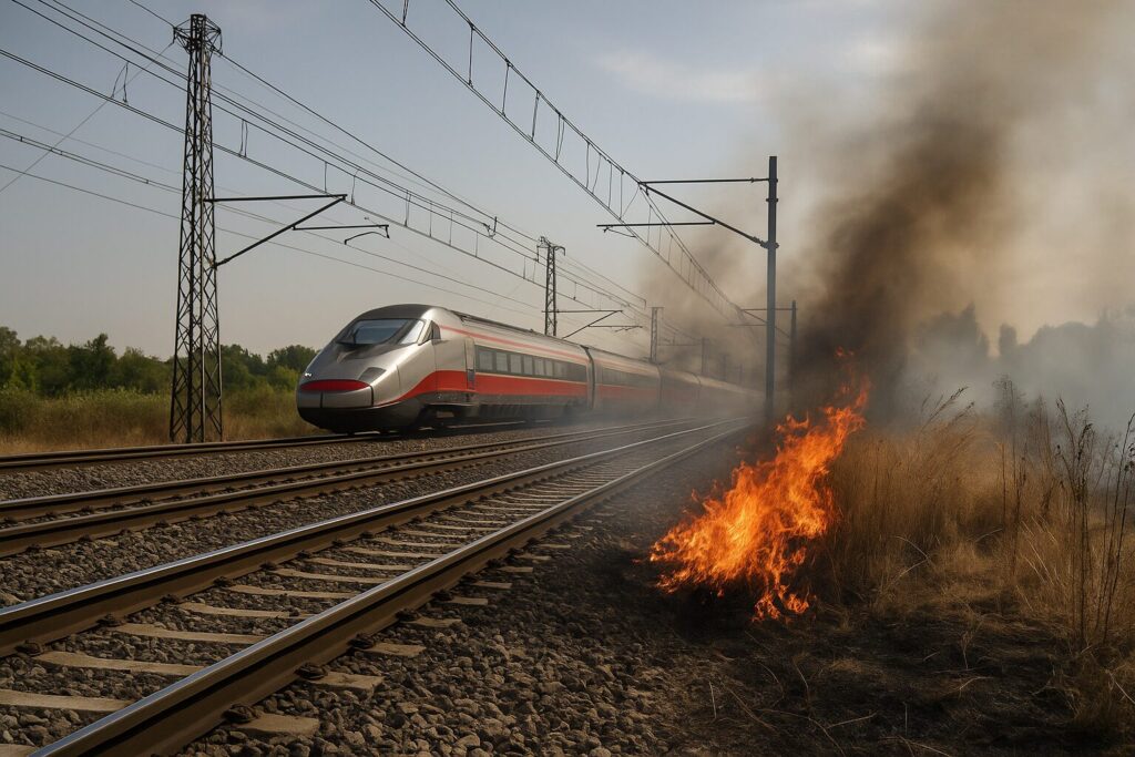 Incendi ritardi treni