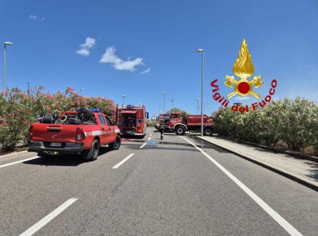Incendio aeroporto Olbia