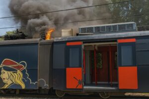 Incendio treno