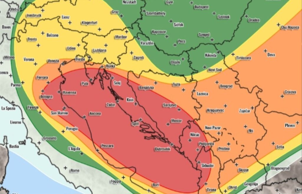 Maltempo Italia e Balcani