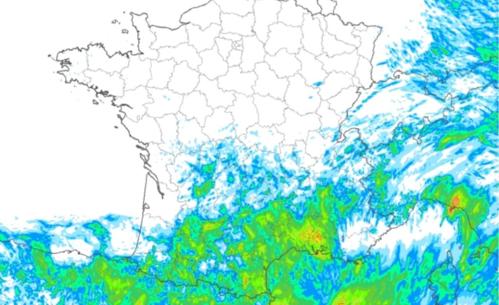 Precipitazioni Francia weekend