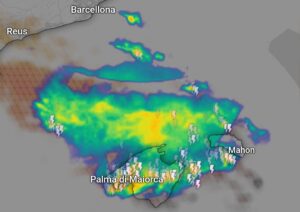 Radar meteo Baleari 10 luglio