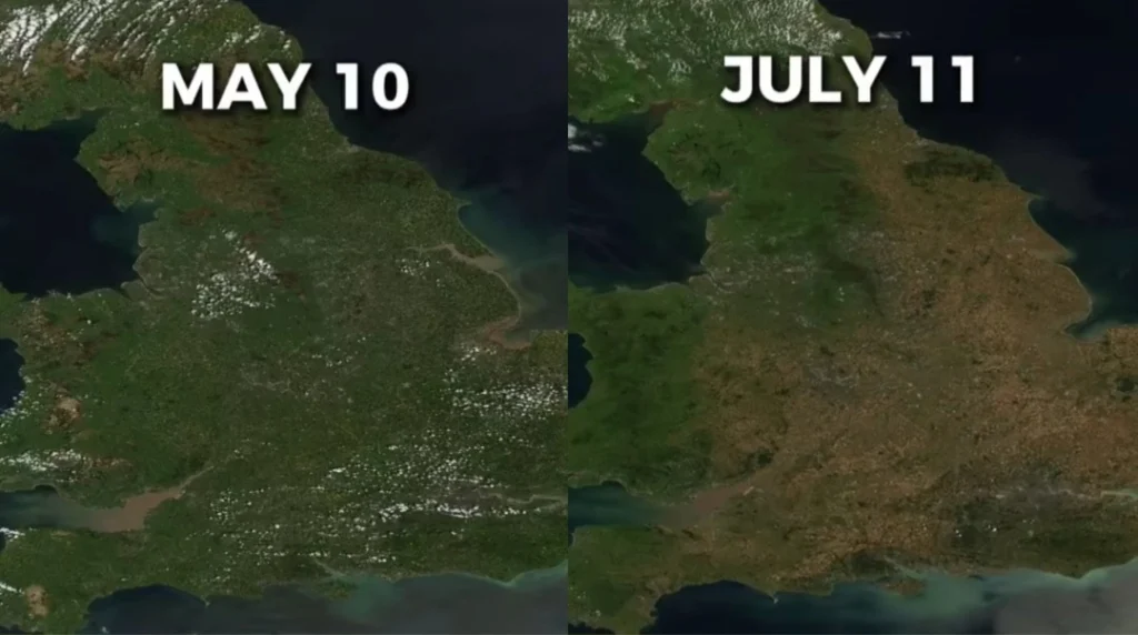 Siccità Gran Bretagna luglio 2025