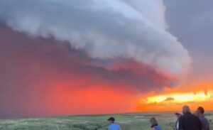 Supercella South Dakota tramonto