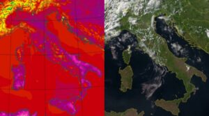 Temperature massime e satellite 20 luglio