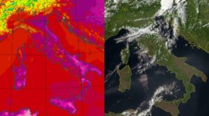 Temperature massime e satellite 21 luglio
