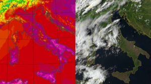 Temperature massime e satellite 24 luglio