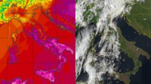 Temperature massime e satellite 25 luglio