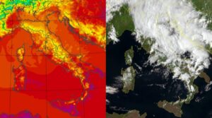 Temperature massime e satellite 28 luglio