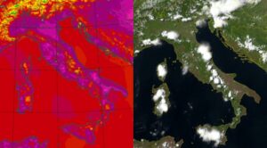 Temperature massime e satellite 4 luglio
