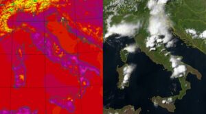 Temperature massime e satellite 5 luglio