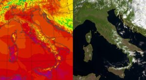 Temperature massime e satellite 9 luglio