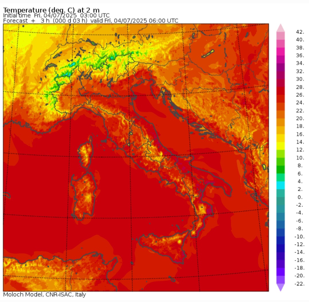 Temperature minime 4 luglio