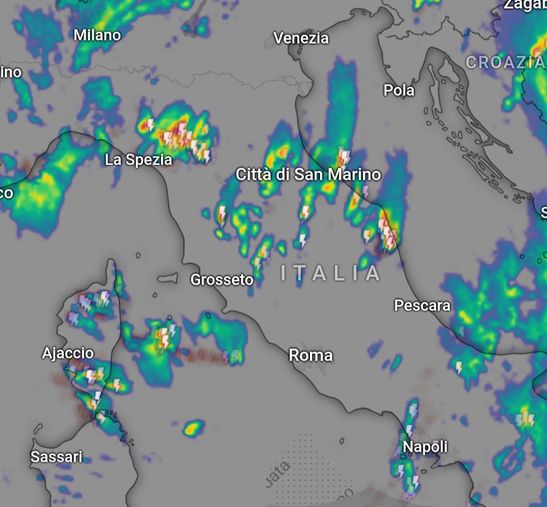 Temporali Centro-Nord 26 luglio 