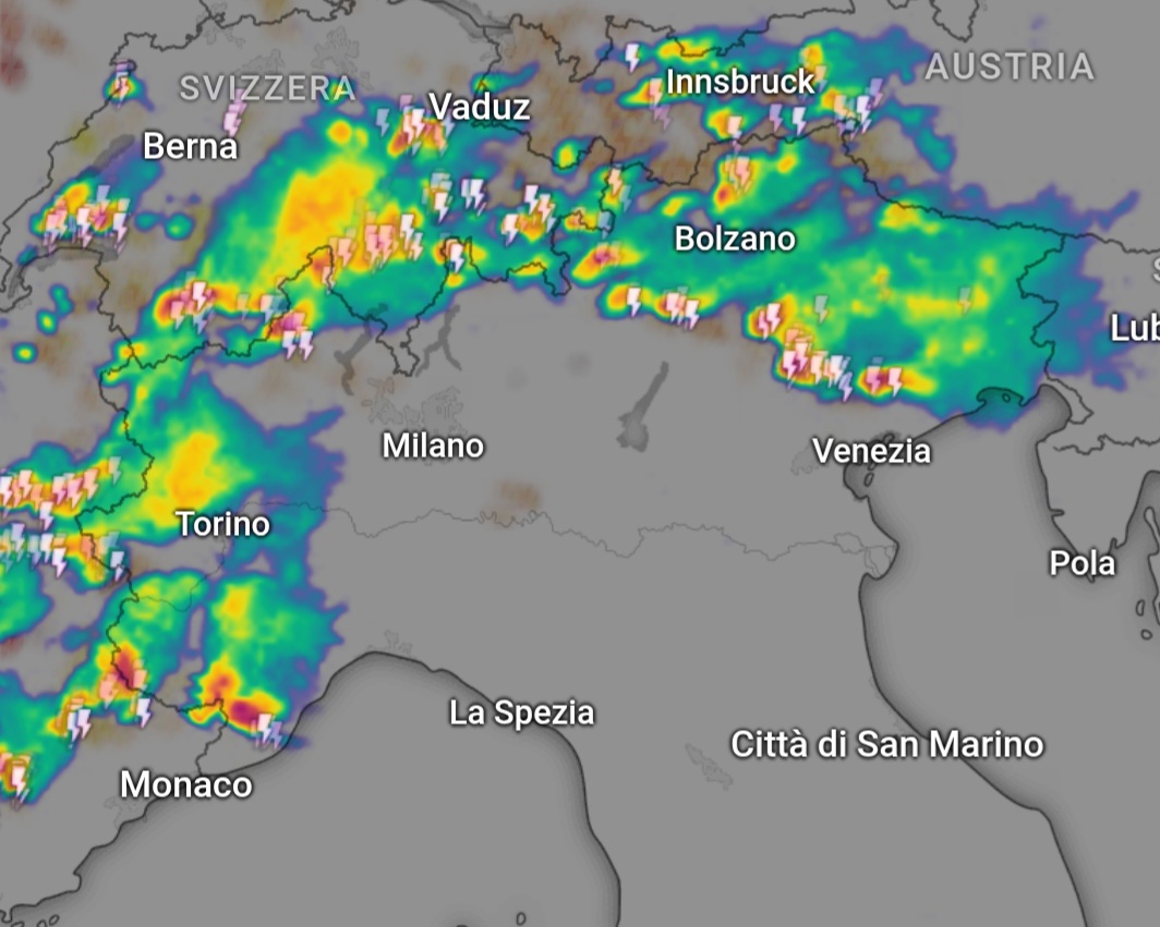 Temporali nord Italia 30 giugno