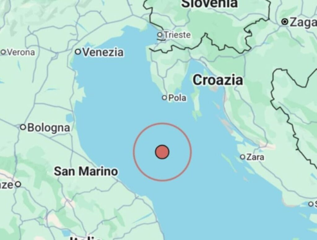 Terremoto Mar Adriatico