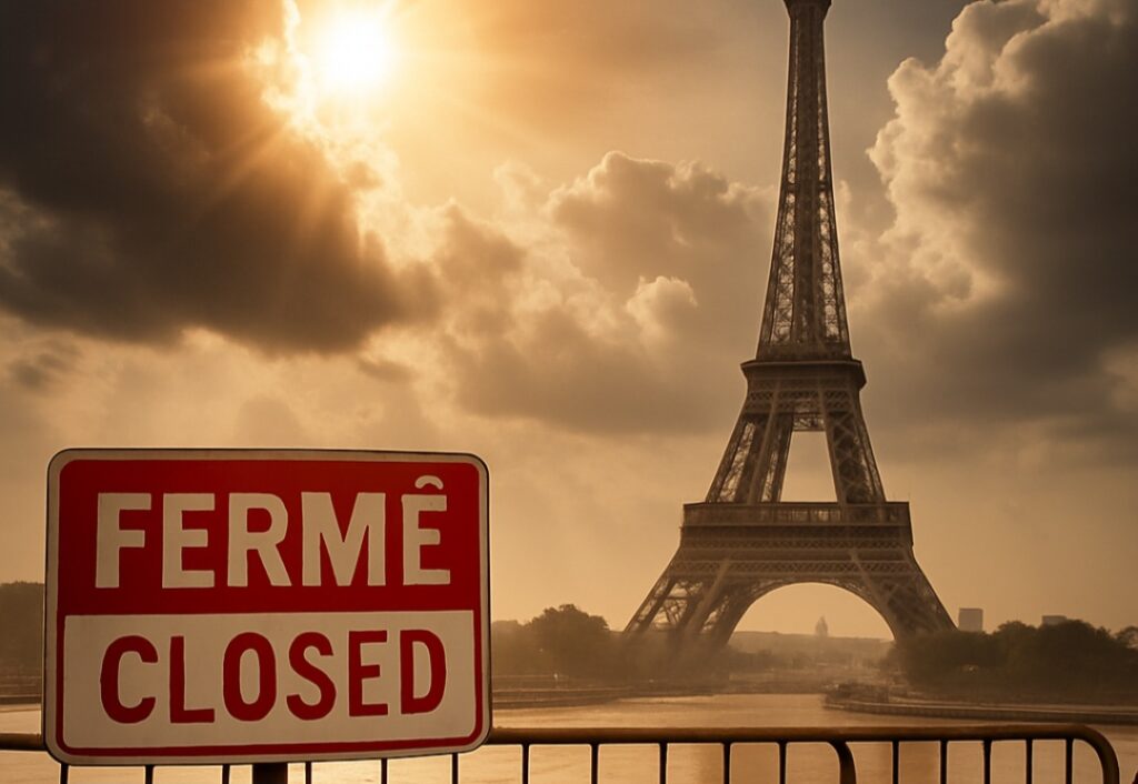 Chiusura Torre Eiffel caldo