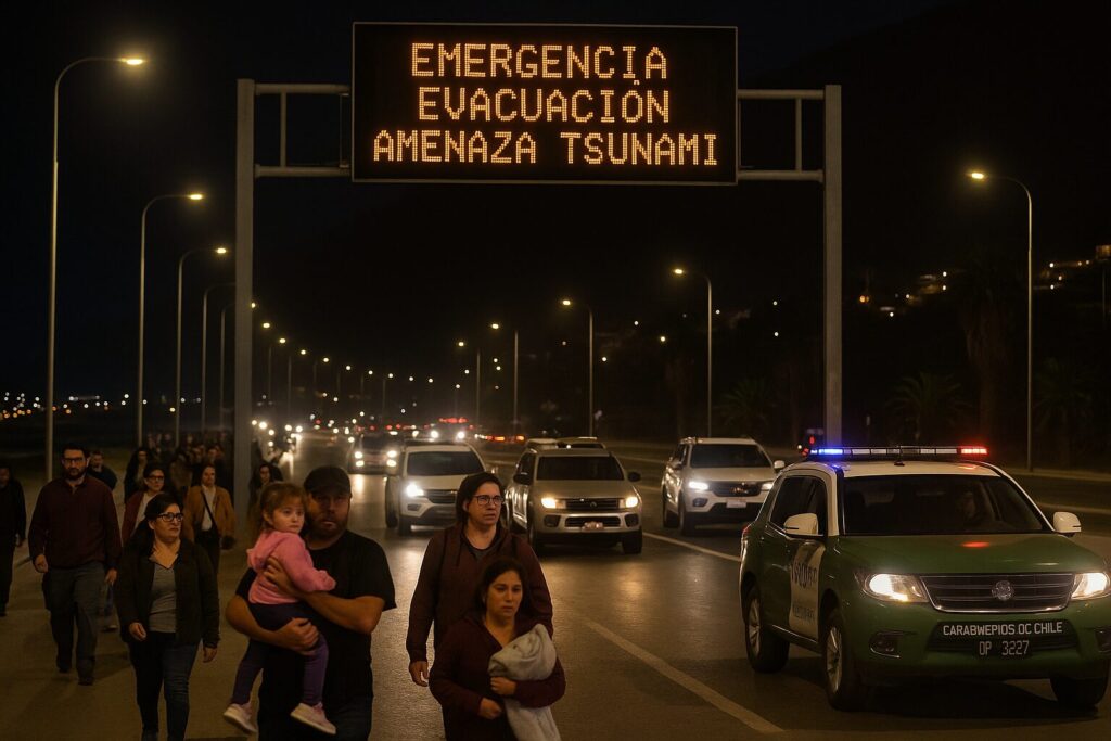 Tsunami evacuazioni Cile