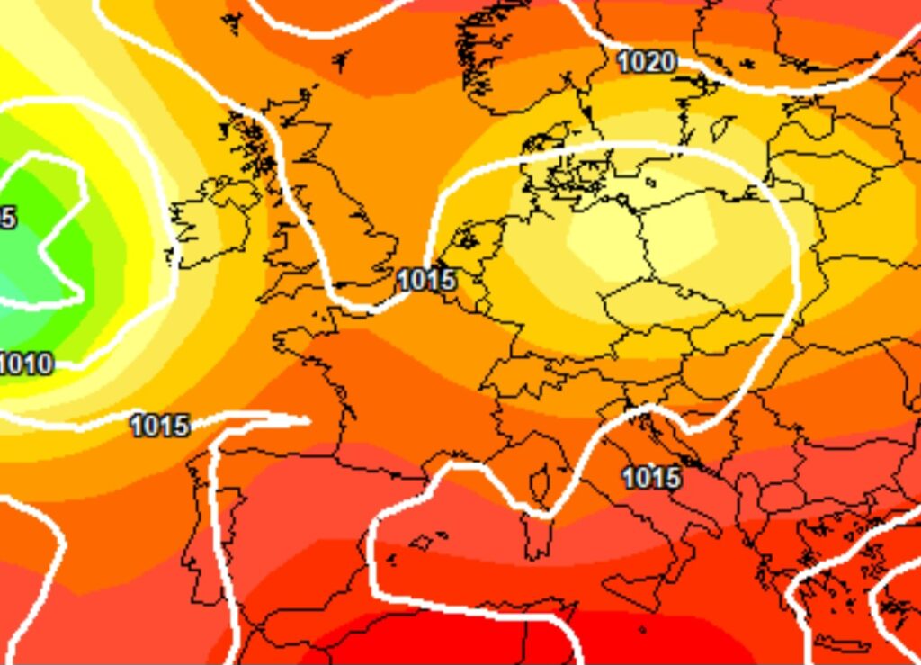 Ukmo 500 hPa 13 luglio