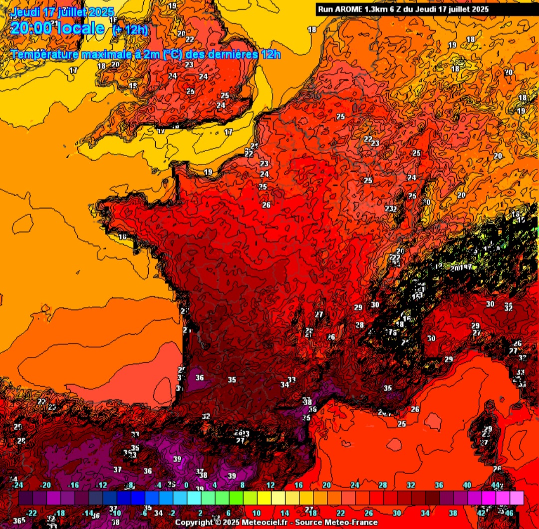 Ultime ore di caldo in Francia