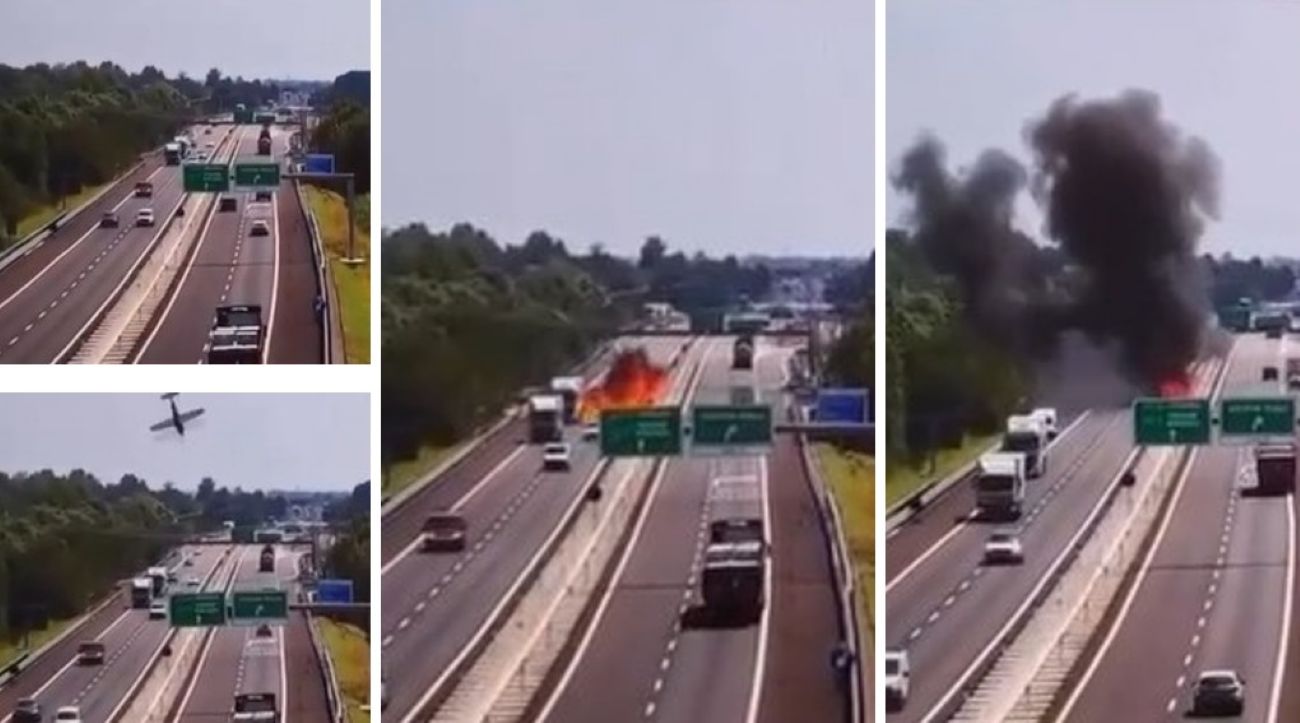 Brescia, ultraleggero precipita sul raccordo autostradale: pubblicato il VIDEO shock