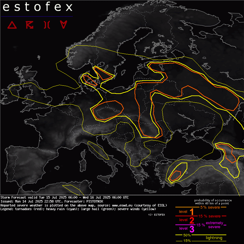 allerta meteo 15 luglio estofex