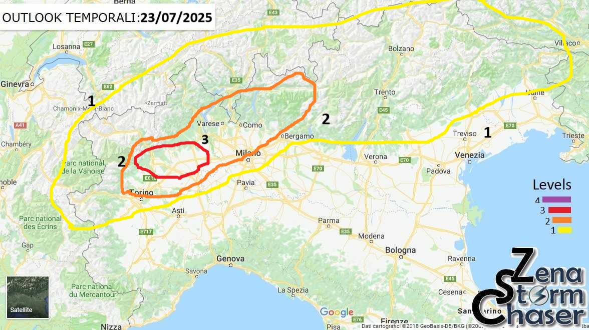 allerta meteo 23 luglio oggi