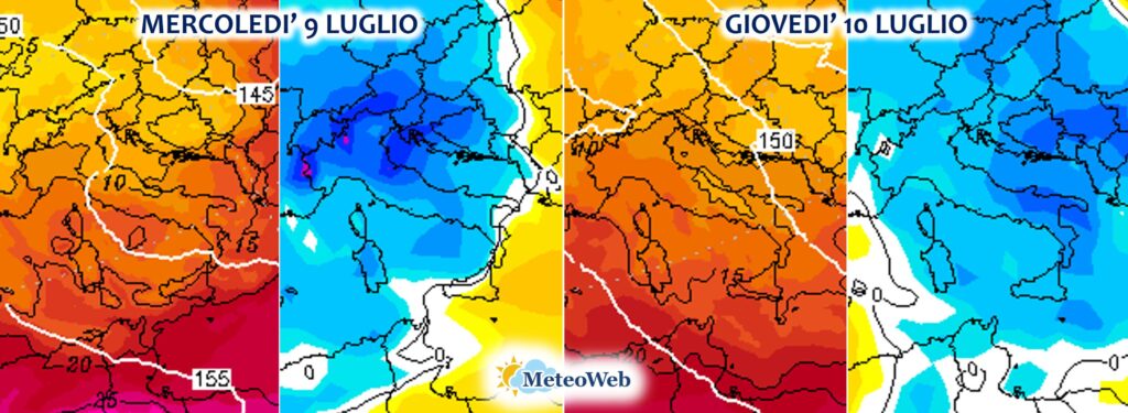 allerta meteo 9 e 10 luglio 2025