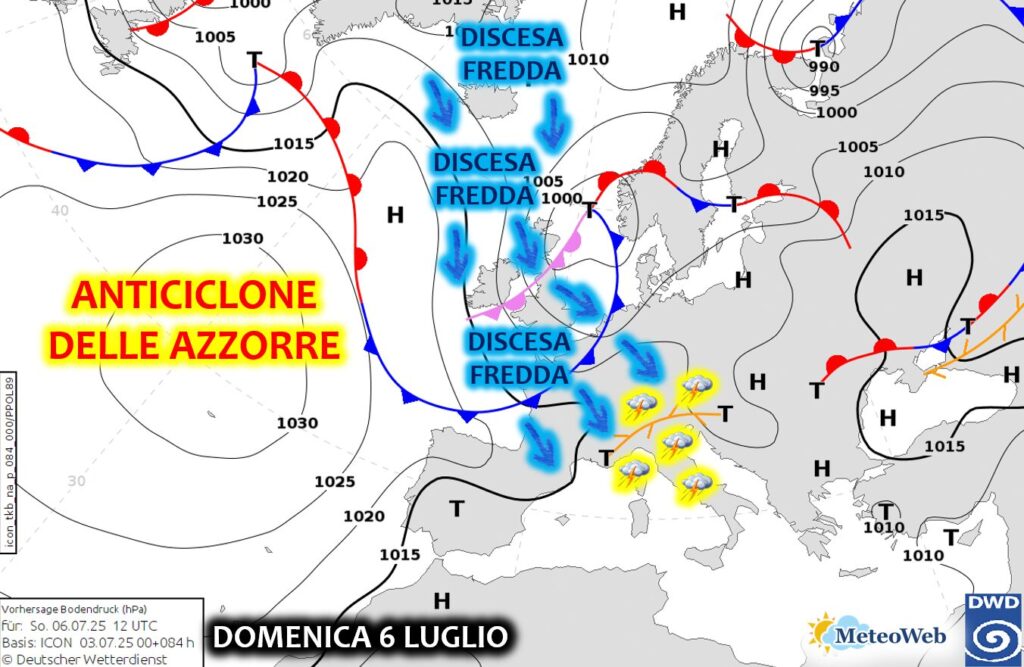 allerta meteo domenica 6 luglio