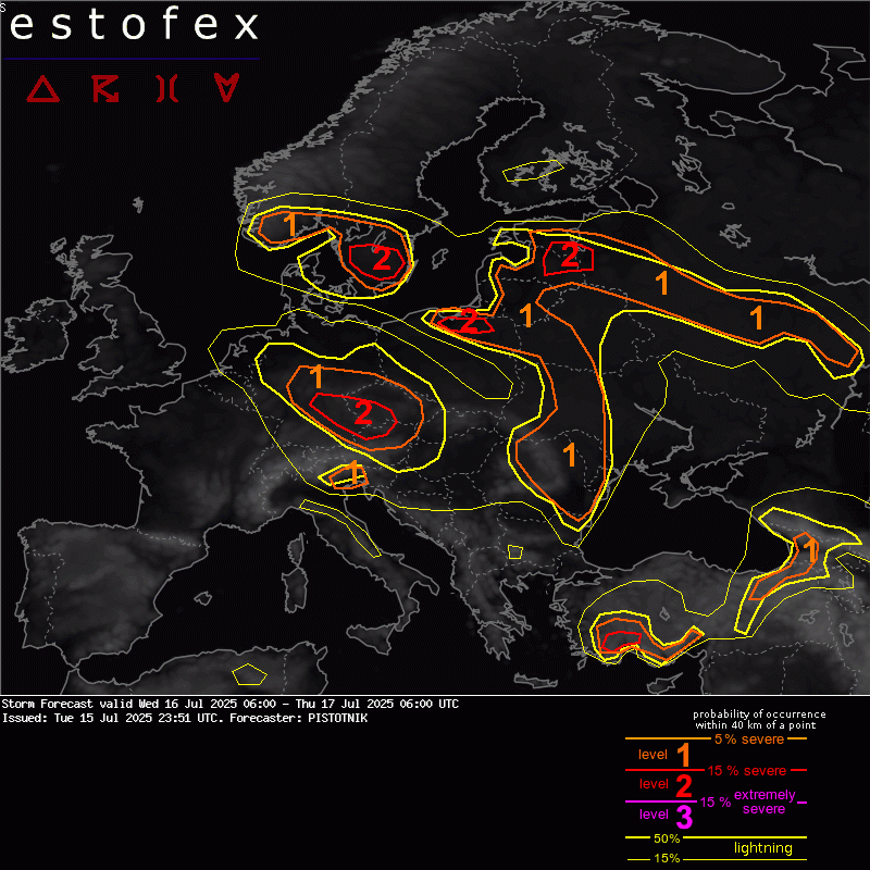 allerta meteo italia oggi estofex