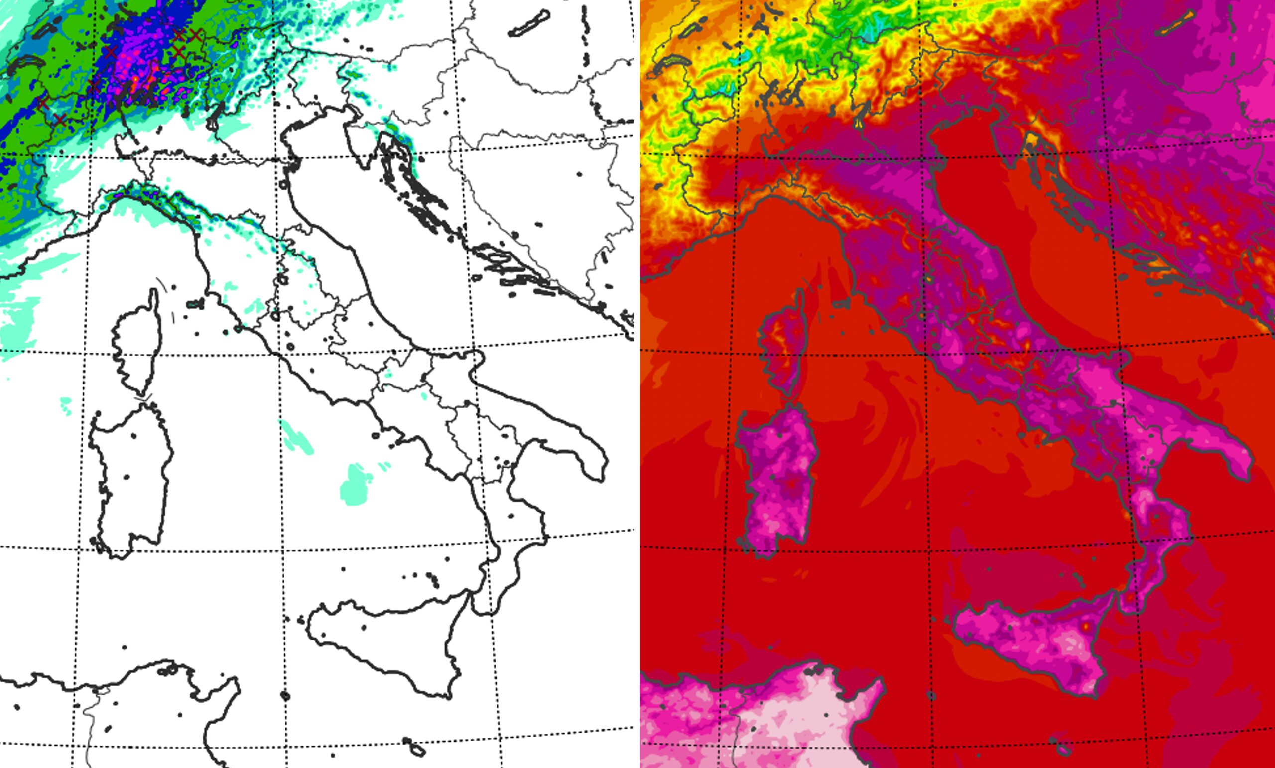 Allerta Meteo, Italia divisa in due: fresco e maltempo al Nord, il caldo inizia a fare sul serio al Sud | LIVE