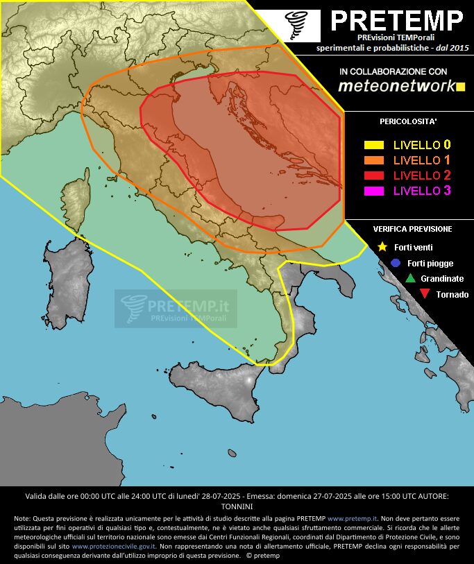 allerta meteo maltempo oggi 28 luglio