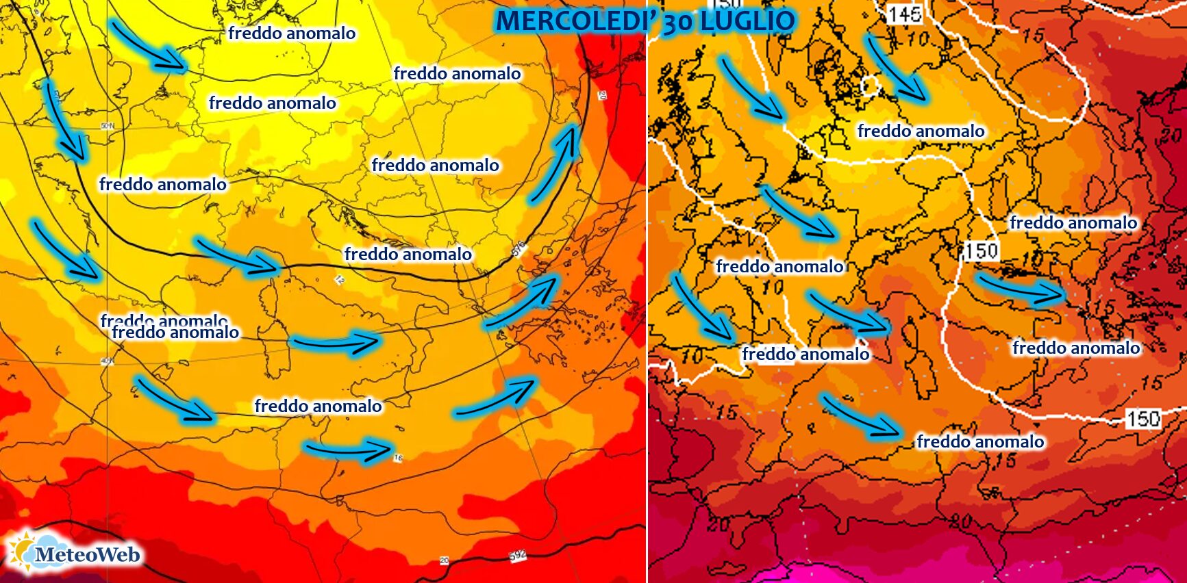 allerta meteo mercoledì 30 luglio