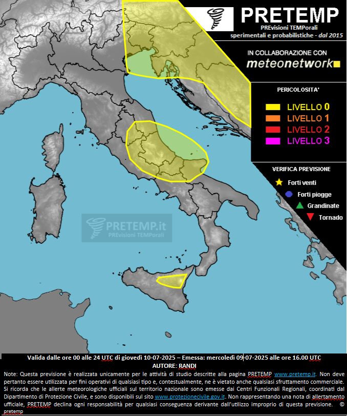 allerta meteo oggi