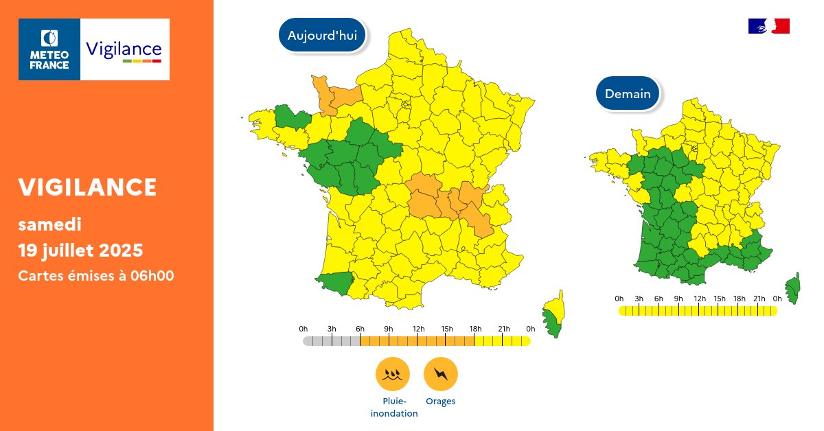 Allerta Meteo, giornata estrema in Francia: “vigilanza arancione” per forti temporali e piogge alluvionali