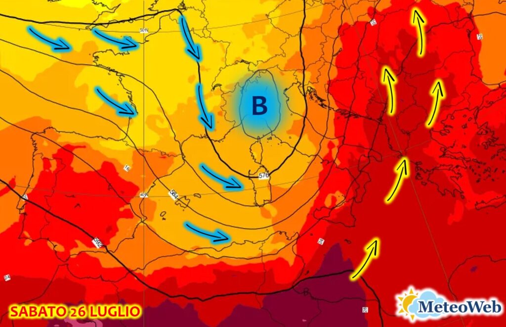allerta meteo sabato 26 luglio