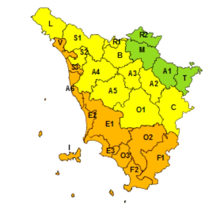 allerta meteo toscana 13 luglio
