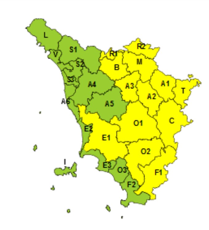 allerta meteo toscana 2 luglio