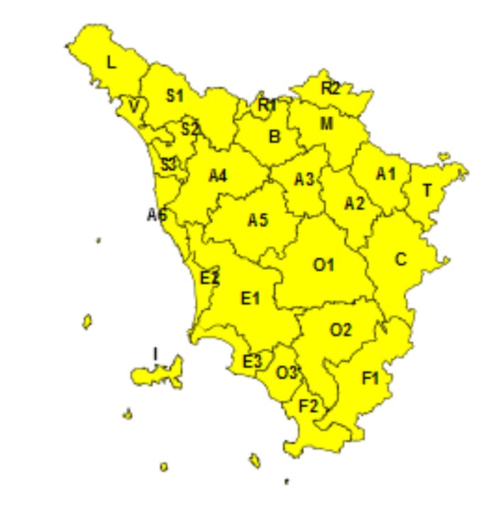 allerta meteo toscana 6 luglio