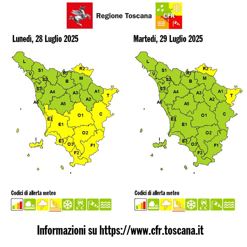 allerta meteo toscana