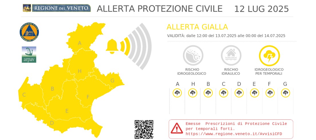 allerta meteo veneto 12-13 luglio