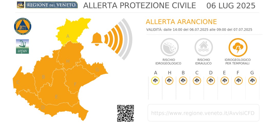 allerta meteo veneto 6-7 luglio