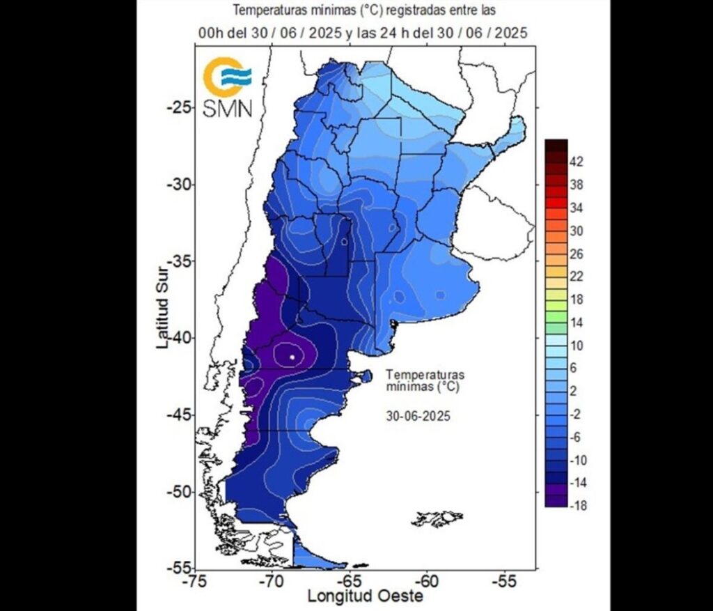 ondata di freddo sud america