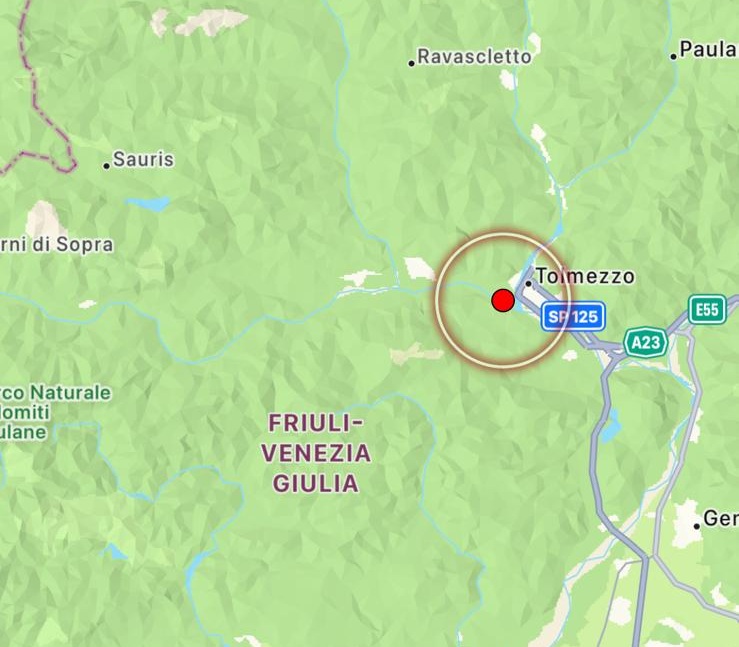 terremoto Verzegnis friuli